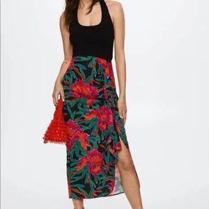 MANGO brand ruffle tropical skirt - never worn.